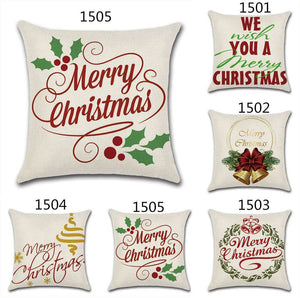 18" Festive Christmas Sofa Cushion Cover - RAPBLUE