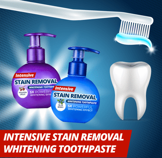 Intensive stain removal whitening toothpaste - RAPBLUE