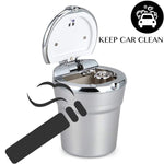 Portable Stainless Car LED Light Ashtray - RAPBLUE