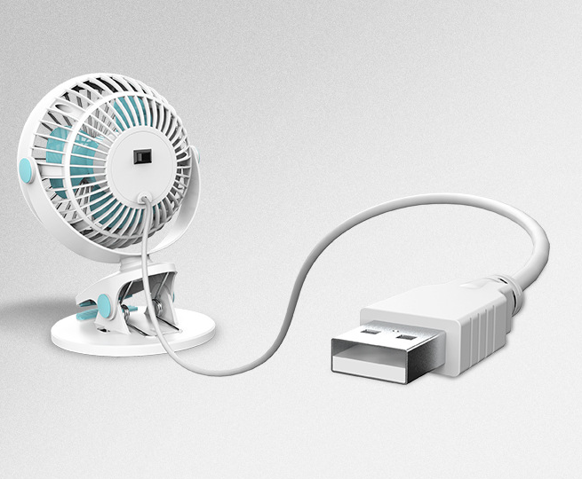 Mini Clip-on USB Desktop Fan - RAPBLUE