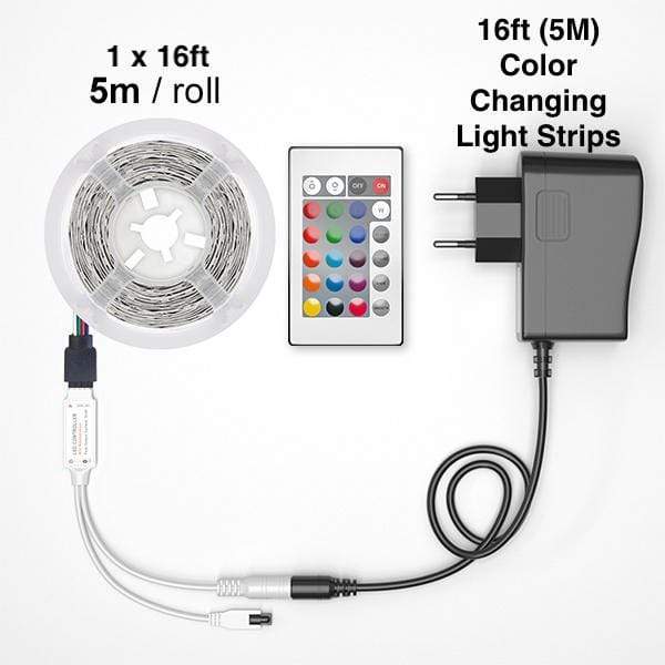 16ft Colour Changing LED Light Strip (Remote Included) - RAPBLUE