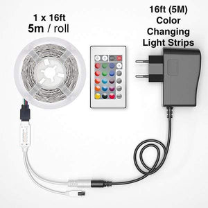 16ft Colour Changing LED Light Strip (Remote Included) - RAPBLUE