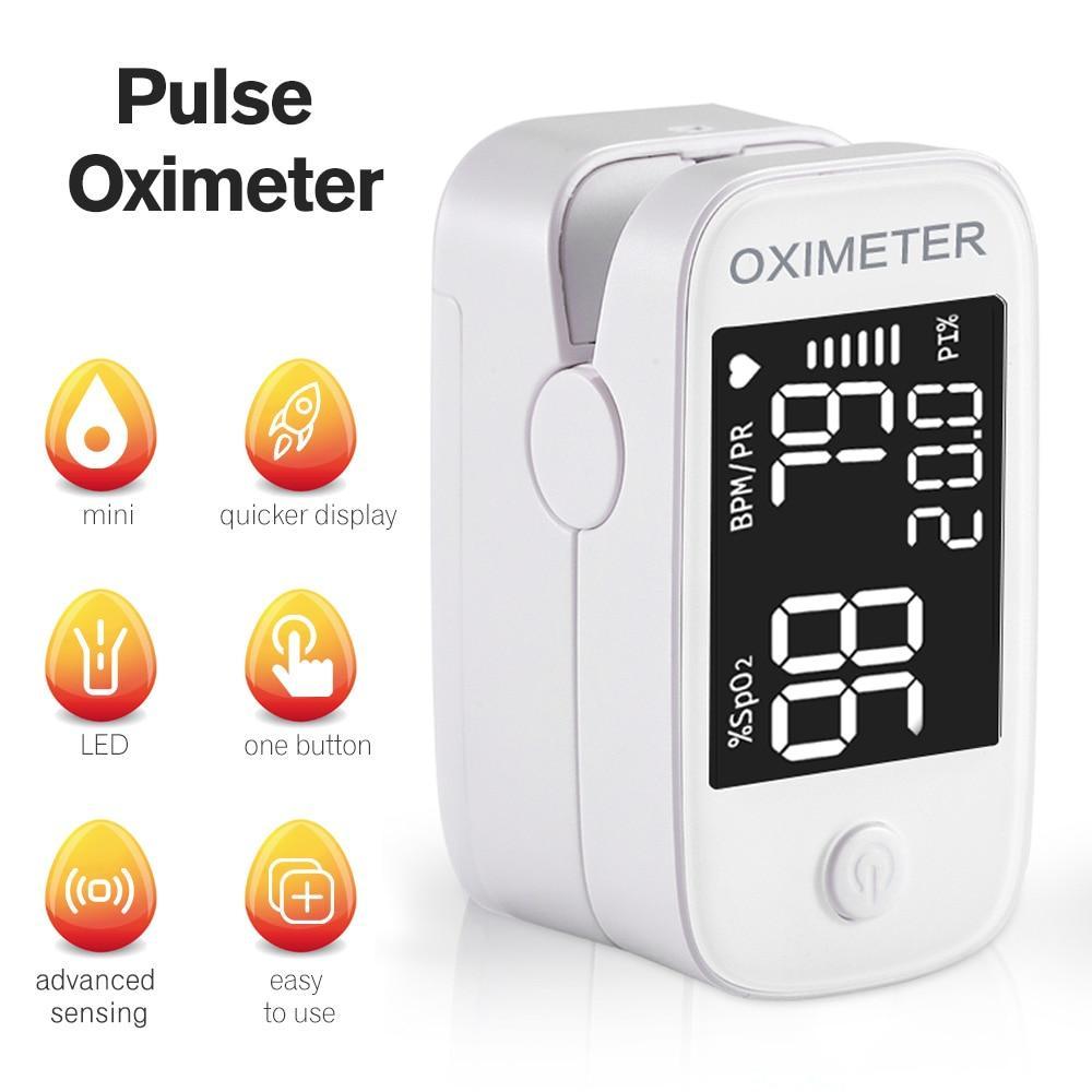 Blood Oxygen Finger Pulse Digital Fingertip Oximeter Oxygen Saturation Meter Finger Monitor CE Portable Oximetro (No Battery) - RAPBLUE