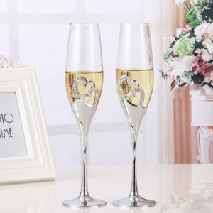 Crystal Champagne Flute Glasses - RAPBLUE