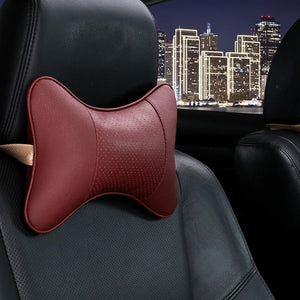 Car Neck & Lumbar Leather Pillow - RAPBLUE