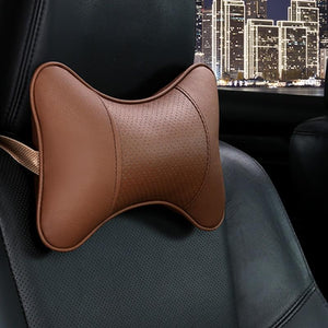 Car Neck & Lumbar Leather Pillow - RAPBLUE