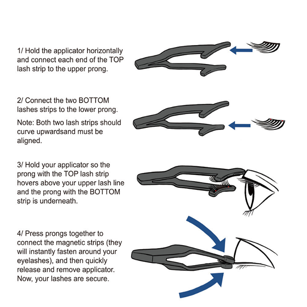 Ihrtrade Magnetic 3D Eyelashes (4 types) - RAPBLUE