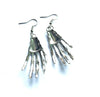 Halloween Vintage Carved Skull Skeleton Hands Earrings - RAPBLUE