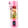 Portable Home USB Rechargeable 4Blade Electric Fruit Extractor Juice Blender Extractor Fruit Smoothie Maker Cup Bottle and Cover - RAPBLUE