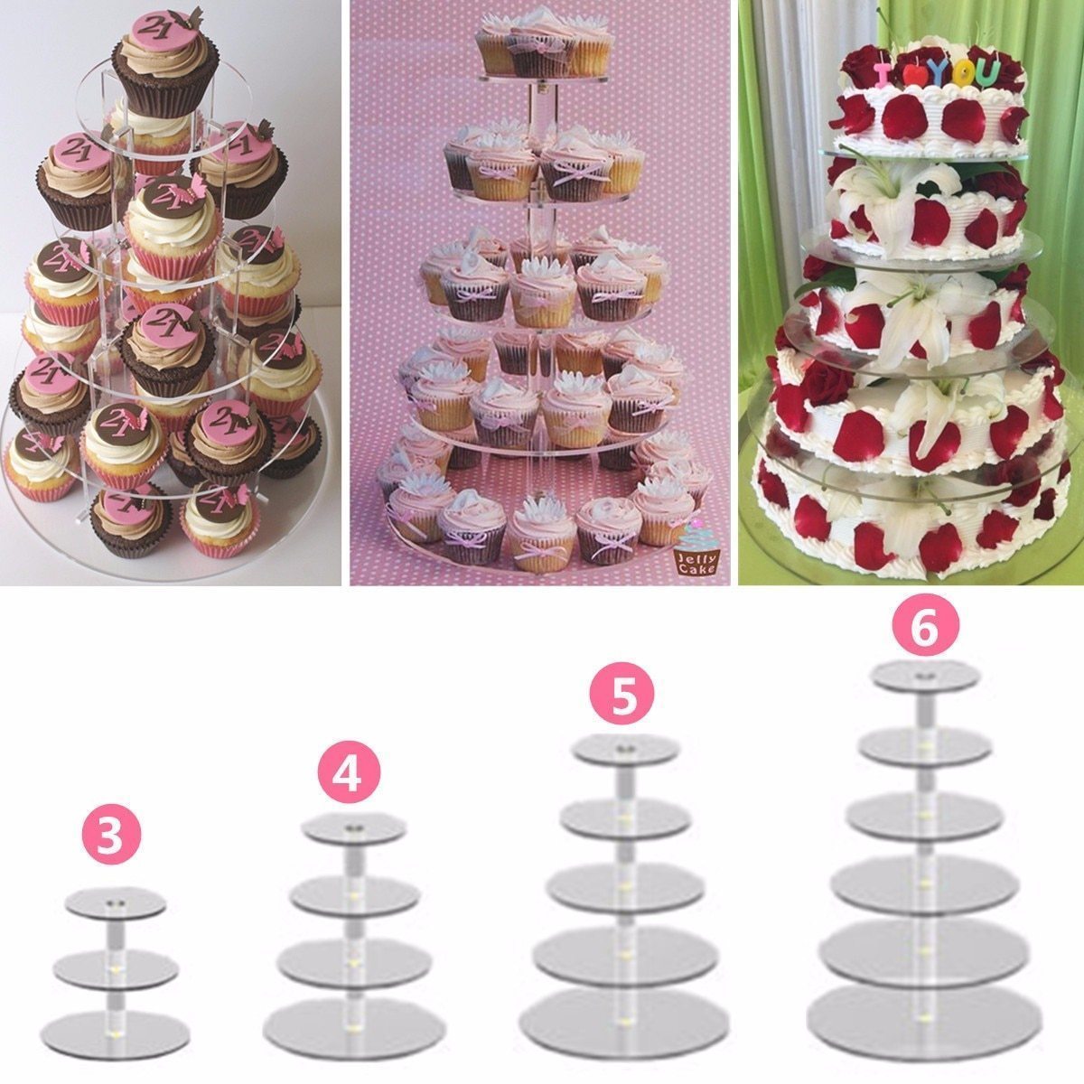 Clear Cupcake Stand - RAPBLUE