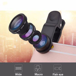 3 in 1 Universal Mobile Phone Fisheye Lens - RAPBLUE