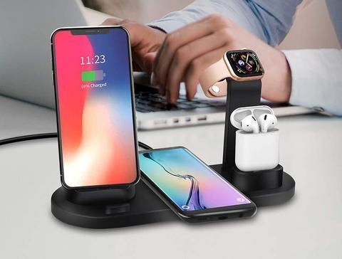 3 In 1 Qi Fast Wireless Charging Smart Station Dock - RAPBLUE