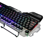 RGB Backlit Semi Mechanical Gaming Keyboard with Wrist Rest - RAPBLUE