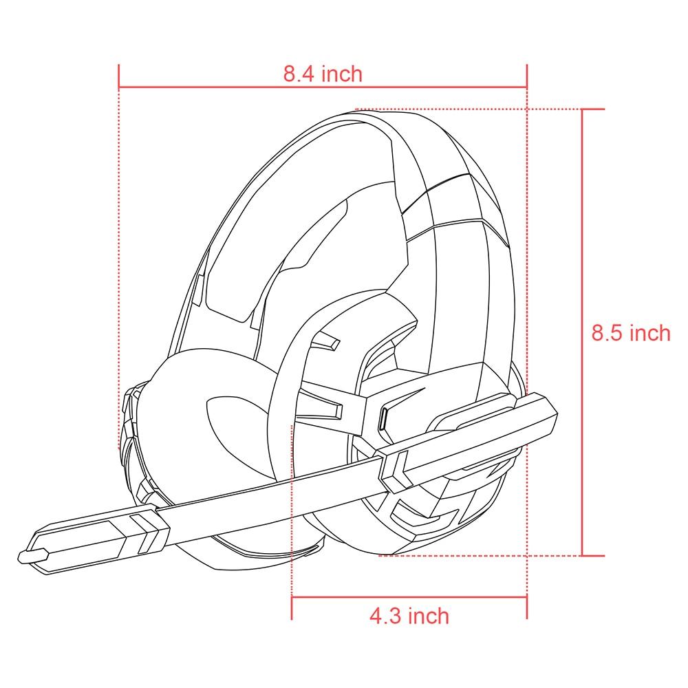 K2A PS4 Gaming Headset with Microphone - RAPBLUE