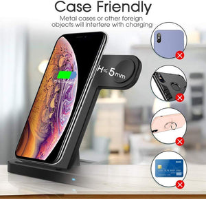 4 in 1 Wireless Charger, Qi 10W Fast Charging Station for iWatch Airpods iPhone Samsung - RAPBLUE