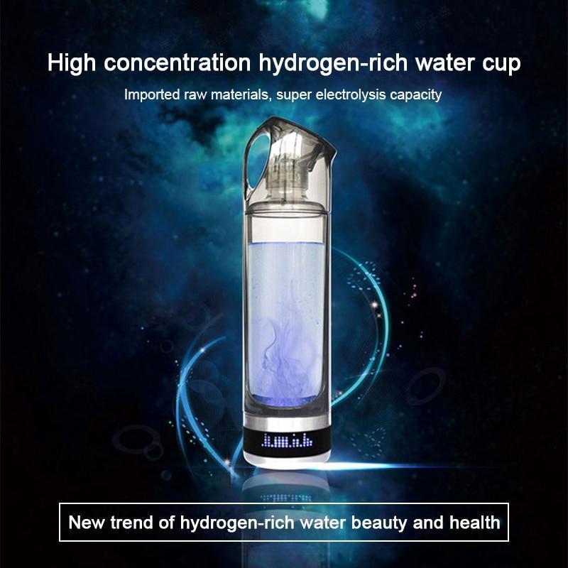 500ML LED Display Hydrogen Generator Water Bottle - RAPBLUE