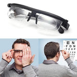 Focus Adjustable Eyeglasses -3 to +6 Diopters Myopia Glasses Reading Glasses - RAPBLUE