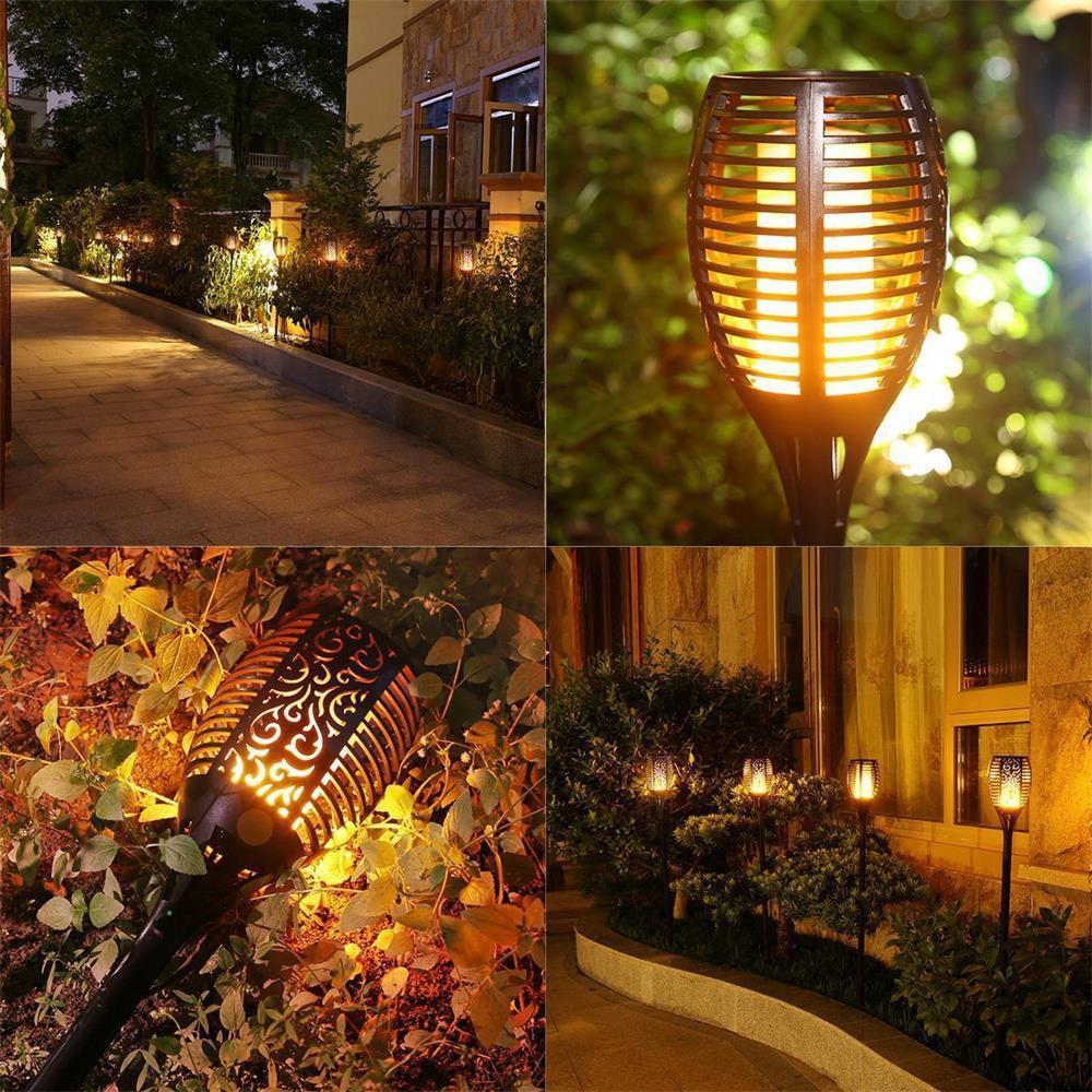 Outdoor Solar Garden Lights Path Lanterns Landscape Yard Lighting Decorative Outside Post Lamp - RAPBLUE