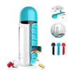 2 in 1 Pill Daily Box Organizer With Water Bottle - RAPBLUE