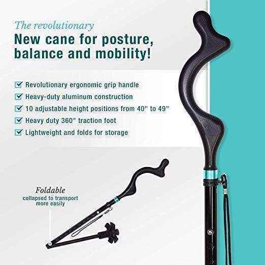 The Revolutionary Collapsible Posture Walking Cane - RAPBLUE