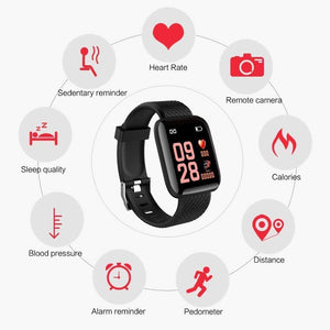 Smart Watch || Fitness Tracker with Heart Rate Monitor - RAPBLUE