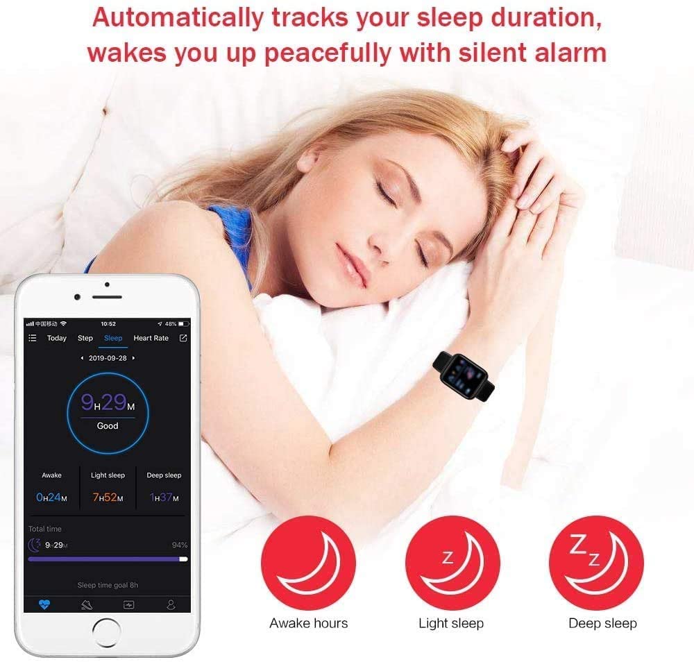 Smart Watch || Fitness Tracker with Heart Rate Monitor - RAPBLUE