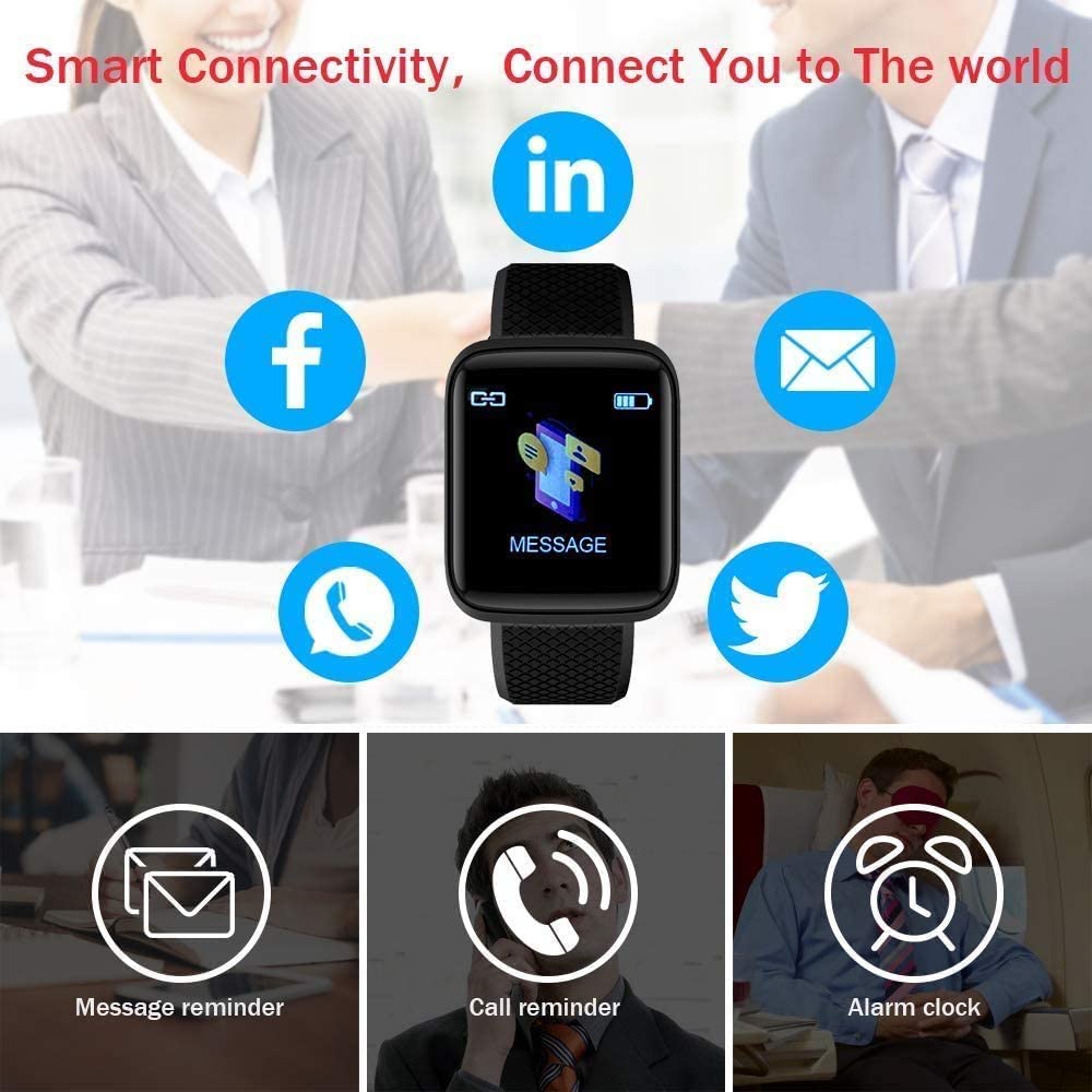 Smart Watch || Fitness Tracker with Heart Rate Monitor - RAPBLUE