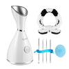 Facial Steamer - Surwit Nano Ionic Face Steamer Deep Cleaning SPA Humidifier, for Skin Moisturizing Cleansing Pores, With Blackhead Remover Kit, Hair Band, Face Brush - RAPBLUE
