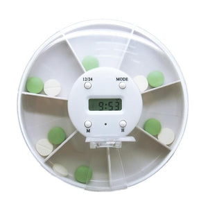 Digital Pill Box w/Reminder Alarm Clock - RAPBLUE