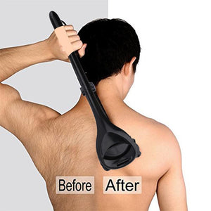 Upgraded Men Two Head Blade Back Hair Shaver Trimmer Body Leg Razor Long Handle Removal Razors - RAPBLUE