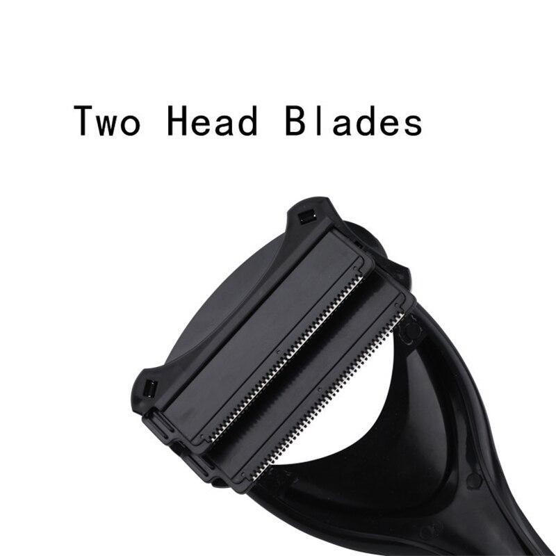 Upgraded Men Two Head Blade Back Hair Shaver Trimmer Body Leg Razor Long Handle Removal Razors - RAPBLUE