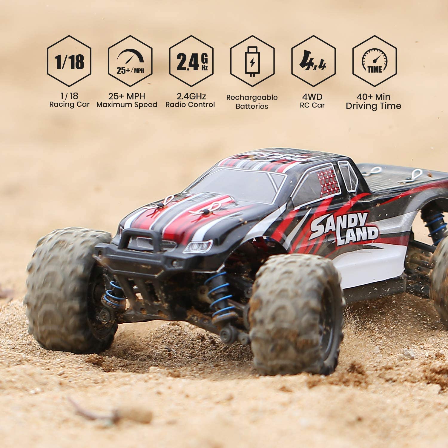 1:18 Professional Best High Speed Off-Road Remote Control RC Car - RAPBLUE