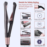 2-In-1 Hair Curling Straightening Iron Hair Curler Flat Iron - RAPBLUE