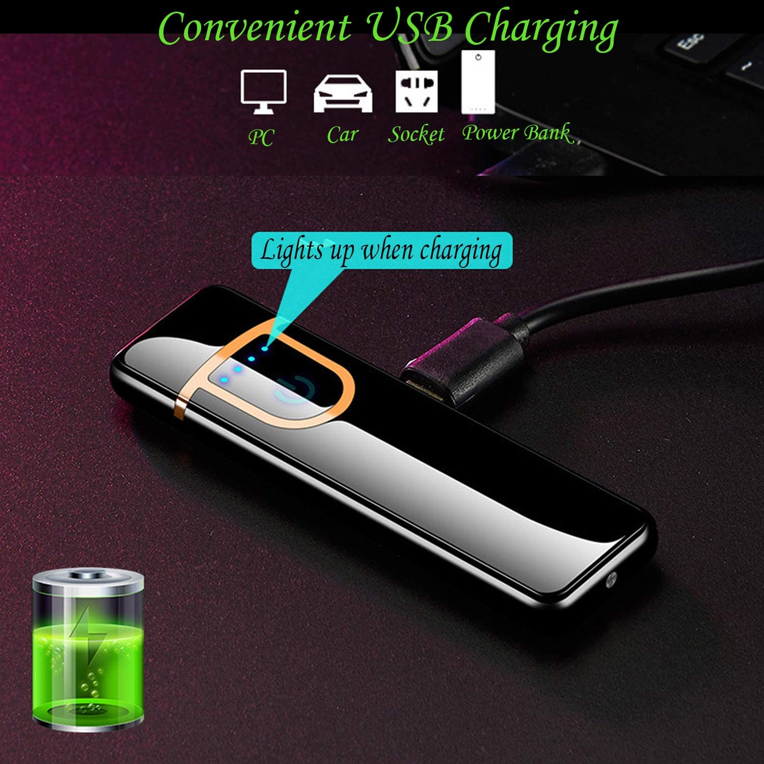 Chargeable Wind-Proof Laser Lighter - RAPBLUE