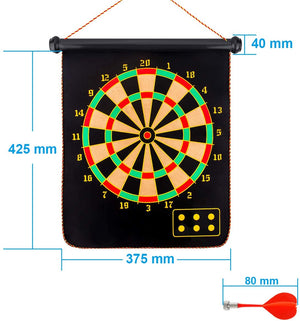 15 Inches Double Sided Magnetic Dart Board Set for Family Games - RAPBLUE