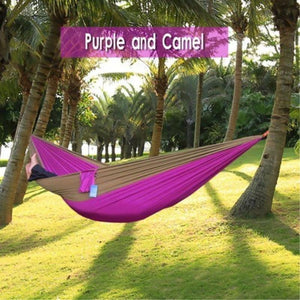 Backpacking Hammock - Portable Nylon Parachute Outdoor Double Hammock - RAPBLUE