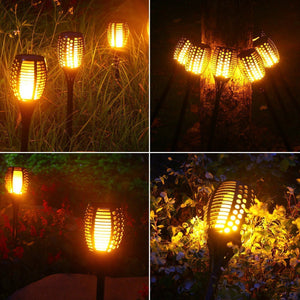 LED Solar Path Torch Light Dancing Flame - RAPBLUE