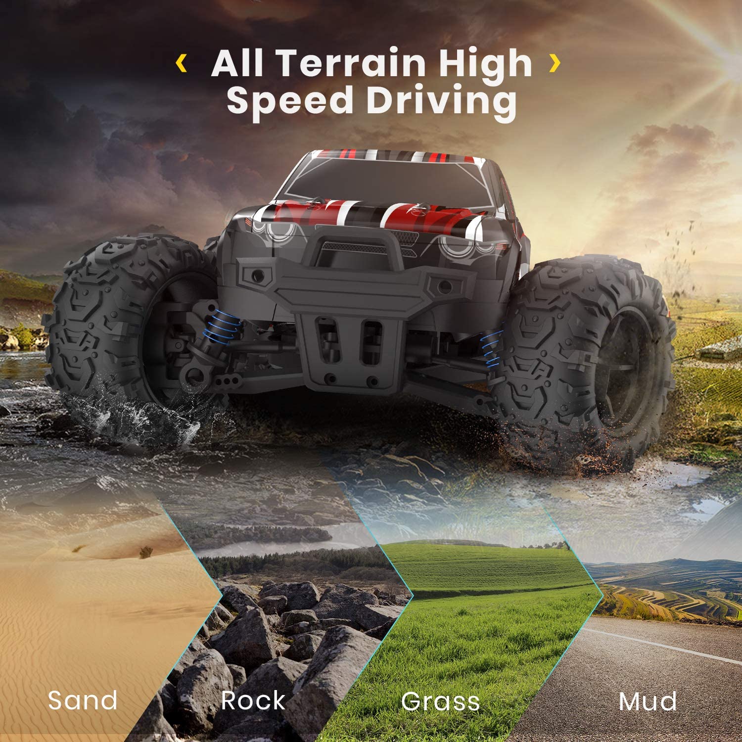 1:18 Professional Best High Speed Off-Road Remote Control RC Car - RAPBLUE