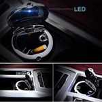 Portable Stainless Car LED Light Ashtray - RAPBLUE