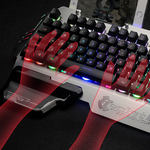 RGB Backlit Semi Mechanical Gaming Keyboard with Wrist Rest - RAPBLUE