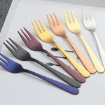 7 Pcs Colorful Fruit Dessert Fork Set - RAPBLUE