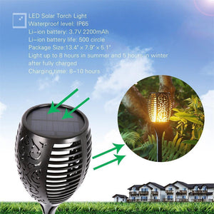 Outdoor Solar Garden Lights Path Lanterns Landscape Yard Lighting Decorative Outside Post Lamp - RAPBLUE