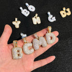 A-Z Custom Name Bubble Letters Necklaces & Pendant Chain - Gold/Silver - RAPBLUE