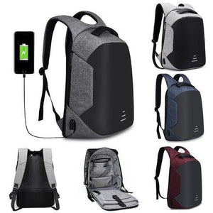 Anti-Theft Waterproof Laptop Backpack with External USB Charging Port - RAPBLUE