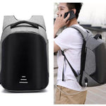 Anti-Theft Waterproof Laptop Backpack with External USB Charging Port - RAPBLUE