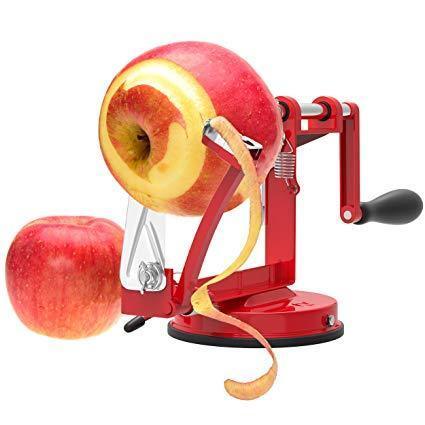 Apple Peeler - Red Enameled Cast Iron - RAPBLUE