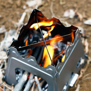 Travel Foladable Titanium Wood Burner - RAPBLUE