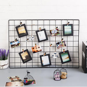 DIY Wall Mounted Photo Grid with Iron Frame - RAPBLUE