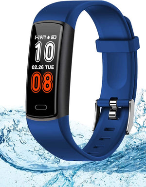 Fitness Tracker,Activity Tracker Watch with Heart Rate Blood Pressure Monitor,Waterproof Colourful Screen Pedometer Calorie Step Counter Sleep Monitor for Android and iPhone - RAPBLUE
