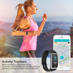 Fitness Tracker, Waterproof Colour Screen Smart Bracelet with Heart Rate Blood Pressure Monitor,Smart Watch Pedometer Activity Tracker Bluetooth for Android & iOS - RAPBLUE